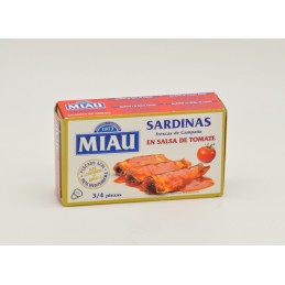 SARDINAS MIAU TOMATE  125G.